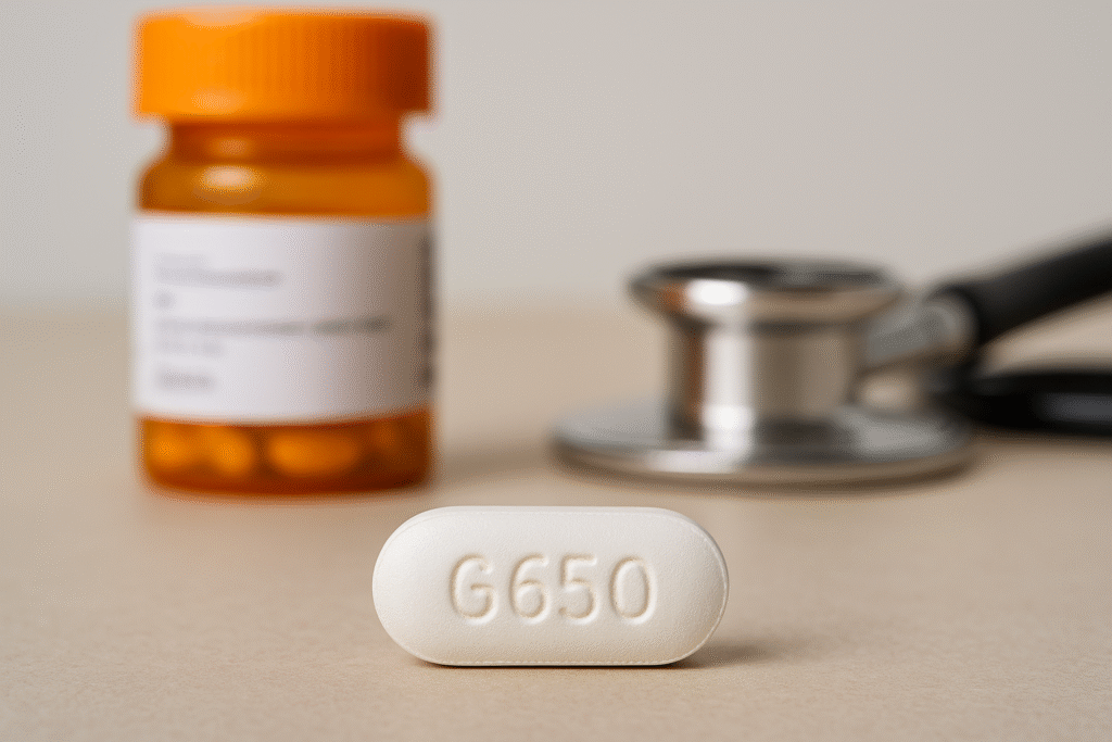 G650 white pill